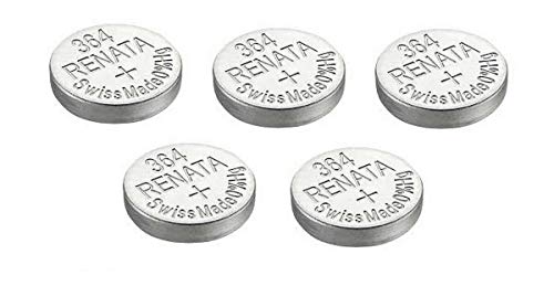 5 x Renata Reloj Pilas de óxido de plata, fabricado en Suiza 0% Mercurio larga duración